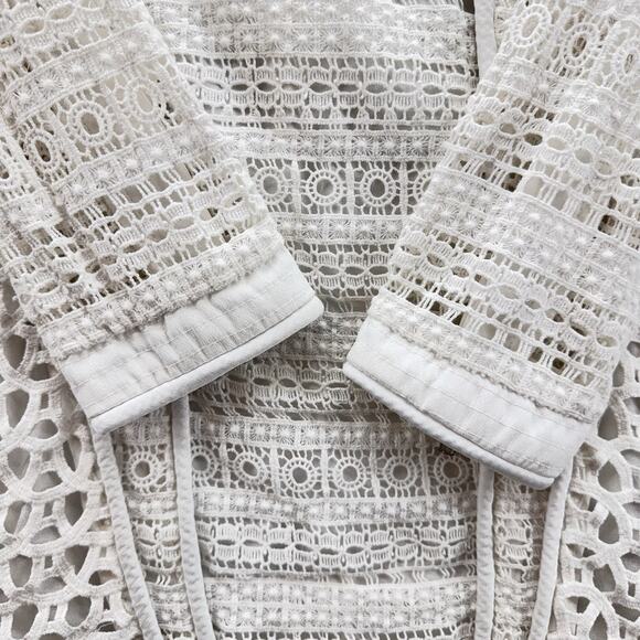 Asilio Womens Back With A Vengeance Size *XS* White Crochet Lace Bride Wedding - Picture 10 of 16